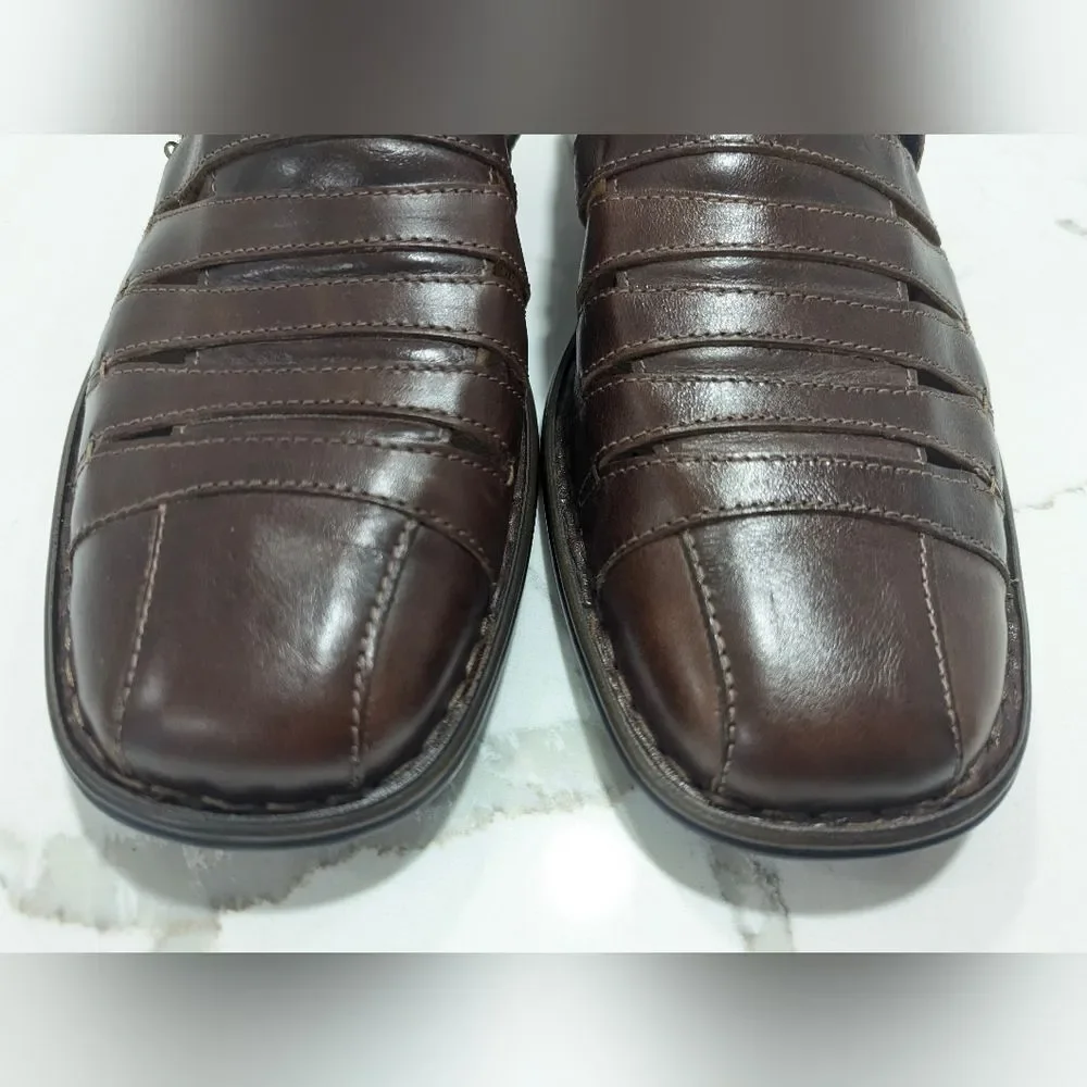 Joseph Seibel Steven closed toe smart leather sandal velcro fastening size 10